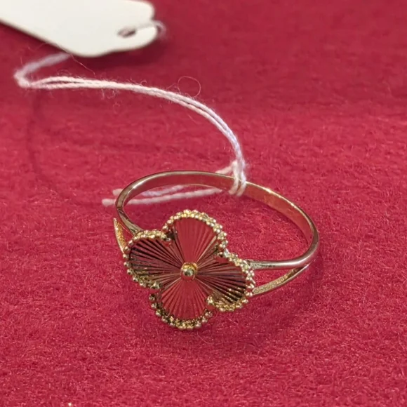💞💍18K Real Gold  Clover Ring💍💞 - Picture 3 of 3